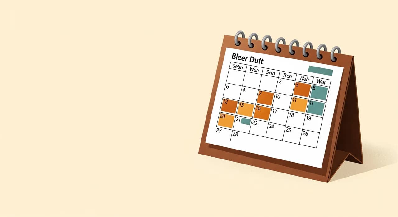 Übersichtlicher digitaler Kalender eines Friseursalons mit farbig markierten Terminen