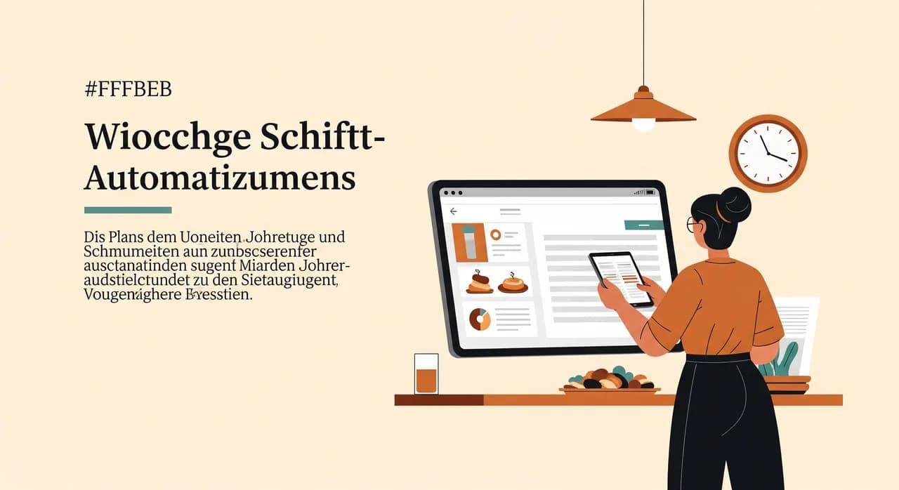 Gastronom plant am Tablet die Wochenschicht mit automatischer Stundensumme und Vertretungsvorschlag
