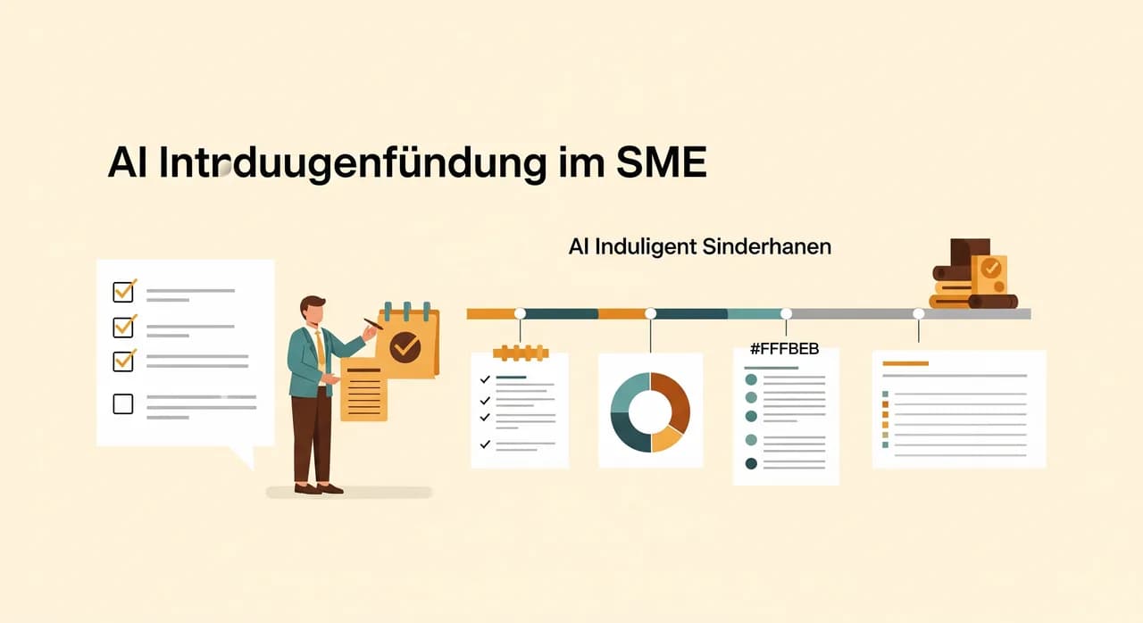 Checkliste und Zeitachse für einen Förderantrag zur KI-Einführung in einem KMU