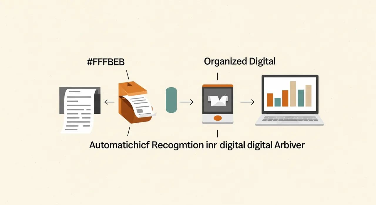 Ablauf vom Papierbeleg über automatische Erkennung bis zum geordneten digitalen Archiv in einem österreichischen Unternehmen